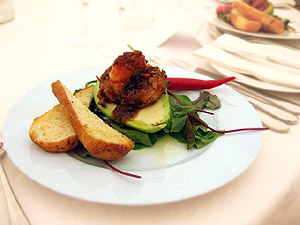 Avocardo with Prawns.